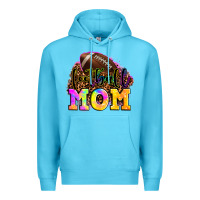 Ocean Blue football mom Premium Hoodie - LillyAllenDesigns