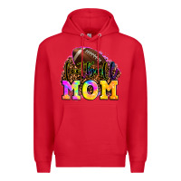 Red football mom Premium Hoodie - LillyAllenDesigns