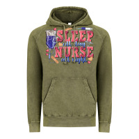 Vintage Olive sleep all day nurse all night Vintage Hoodie - texasbilliewilder