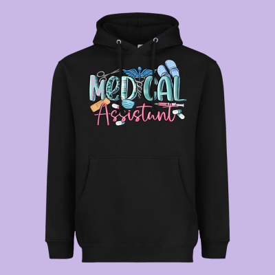 Medical Assistant Nurse Heavyweight Hoodie Designed By Maliassmallbusiness