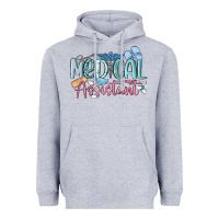 Heather Grey medical assistant nurse Heavyweight Hoodie - MaliasSmallBusiness