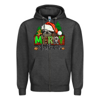 Charcoal Heather merry slothmas Zipper Hoodie - Jasminsmagicworld