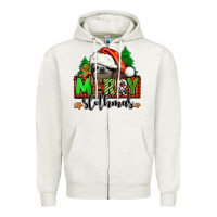 Oatmeal Heather merry slothmas Zipper Hoodie - Jasminsmagicworld