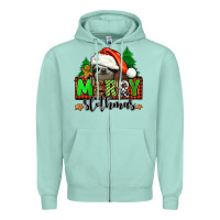 Seafoam merry slothmas Zipper Hoodie - Jasminsmagicworld