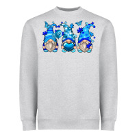Heather Grey autism gnomes Heavyweight Sweatshirt - Zillion Design Studio