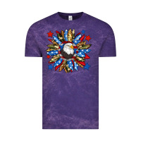 Cloud Purple American flag sunflower Vintage Tee - Neo Western