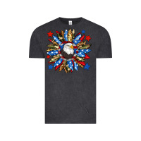 Vintage Black American flag sunflower Vintage Tee - Neo Western