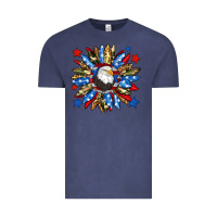 Vintage Denim American flag sunflower Vintage Tee - Neo Western