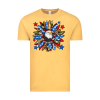 Vintage Mustard American flag sunflower Vintage Tee - Neo Western