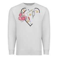 Dove Grey phlebotomy add your name Premium Sweatshirt - MaliasSmallBusiness