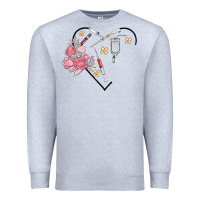 Heather Grey phlebotomy add your name Premium Sweatshirt - MaliasSmallBusiness
