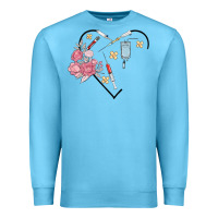 Ocean Blue phlebotomy add your name Premium Sweatshirt - MaliasSmallBusiness