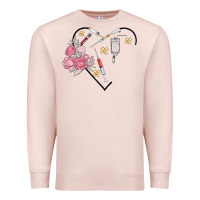 Pale Pink phlebotomy add your name Premium Sweatshirt - MaliasSmallBusiness