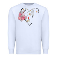 White phlebotomy add your name Premium Sweatshirt - MaliasSmallBusiness