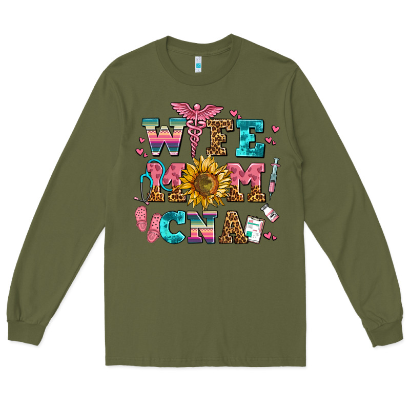 Wife Mom Cna Long Sleeve Tee by AdoDesignShop | Teevron