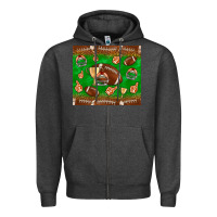 Charcoal Heather football leopard Zipper Hoodie - NancyCooperArtShop