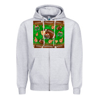 Heather Grey football leopard Zipper Hoodie - NancyCooperArtShop
