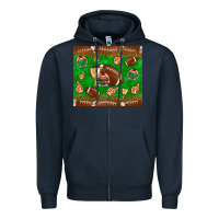 Navy football leopard Zipper Hoodie - NancyCooperArtShop