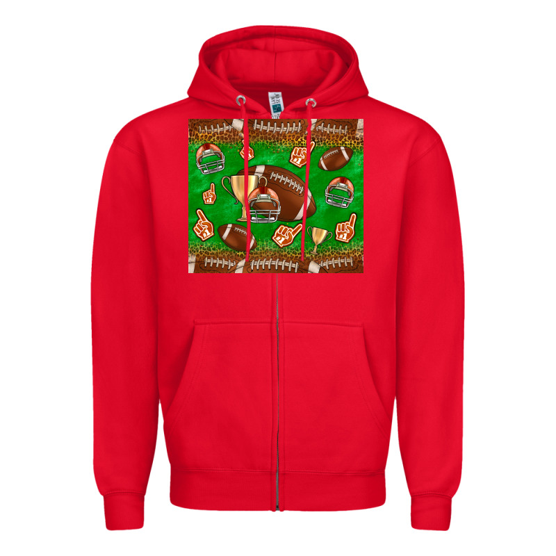 Football Leopard Zipper Hoodie by NancyCooperArtShop | Teevron