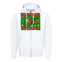 White football leopard Zipper Hoodie - NancyCooperArtShop