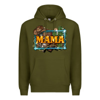 Army Green mama cowboy western font cactuslove mom Premium Hoodie - LillyAllenDesigns