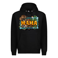 Black mama cowboy western font cactuslove mom Premium Hoodie - LillyAllenDesigns