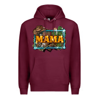 Burgundy mama cowboy western font cactuslove mom Premium Hoodie - LillyAllenDesigns