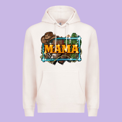 Mama Cowboy Western Font Cactuslove Mom Premium Hoodie Designed By Lillyallendesigns