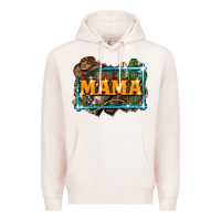 Pale Pink mama cowboy western font cactuslove mom Premium Hoodie - LillyAllenDesigns