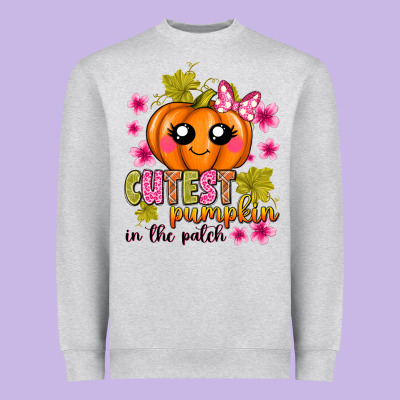 Cutest Pumpkin In The Patch Heavyweight Sweatshirt Designed By Texasbilliewilder