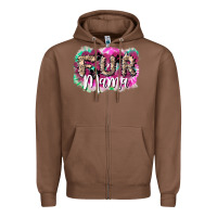 Chestnut fur mama Zipper Hoodie - NancyCooperArtShop