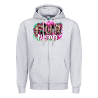 Heather Grey fur mama Zipper Hoodie - NancyCooperArtShop