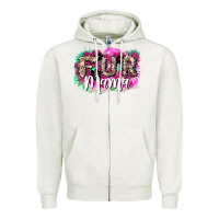 Oatmeal Heather fur mama Zipper Hoodie - NancyCooperArtShop