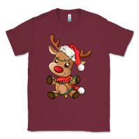 Burgundy baby christmas reindeer Classic Tee - AdoDesignShop