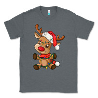 Charcoal Heather baby christmas reindeer Classic Tee - AdoDesignShop