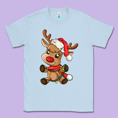 Baby Christmas Reindeer Classic Tee Designed By Adodesignshop