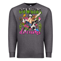 Charcoal Heather western rodeo cowgirl dreams Premium Sweatshirt - NancyCooperArtShop