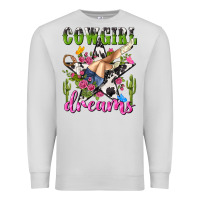 Dove Grey western rodeo cowgirl dreams Premium Sweatshirt - NancyCooperArtShop