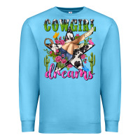 Ocean Blue western rodeo cowgirl dreams Premium Sweatshirt - NancyCooperArtShop