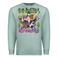 Seafoam western rodeo cowgirl dreams Premium Sweatshirt - NancyCooperArtShop