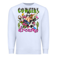 White western rodeo cowgirl dreams Premium Sweatshirt - NancyCooperArtShop