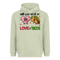 Matcha all you need is love and tacos Heavyweight Hoodie - MaliasSmallBusiness