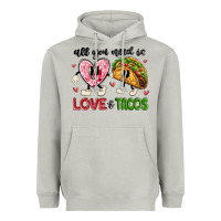 Moon Dust all you need is love and tacos Heavyweight Hoodie - MaliasSmallBusiness