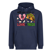 Navy all you need is love and tacos Heavyweight Hoodie - MaliasSmallBusiness