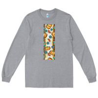 Heather Grey pumpkin fall Long Sleeve Tee - BundleAndBundleShop