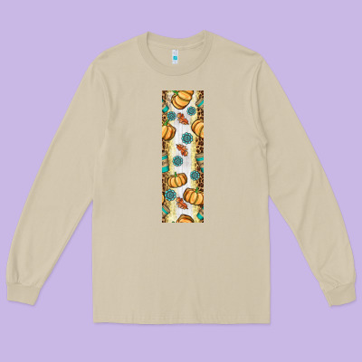 Pumpkin Fall Long Sleeve Tee Designed By Bundleandbundleshop