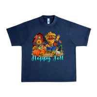 Navy happy fall scarecrow Urban Heavy Tee - FaDigitalArtStudio