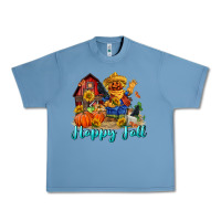 Pebble Blue happy fall scarecrow Urban Heavy Tee - FaDigitalArtStudio