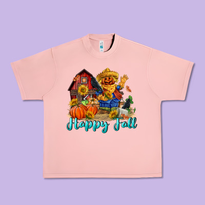Happy Fall Scarecrow Urban Heavy Tee Designed By Fadigitalartstudio