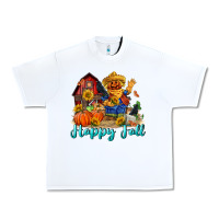 White happy fall scarecrow Urban Heavy Tee - FaDigitalArtStudio